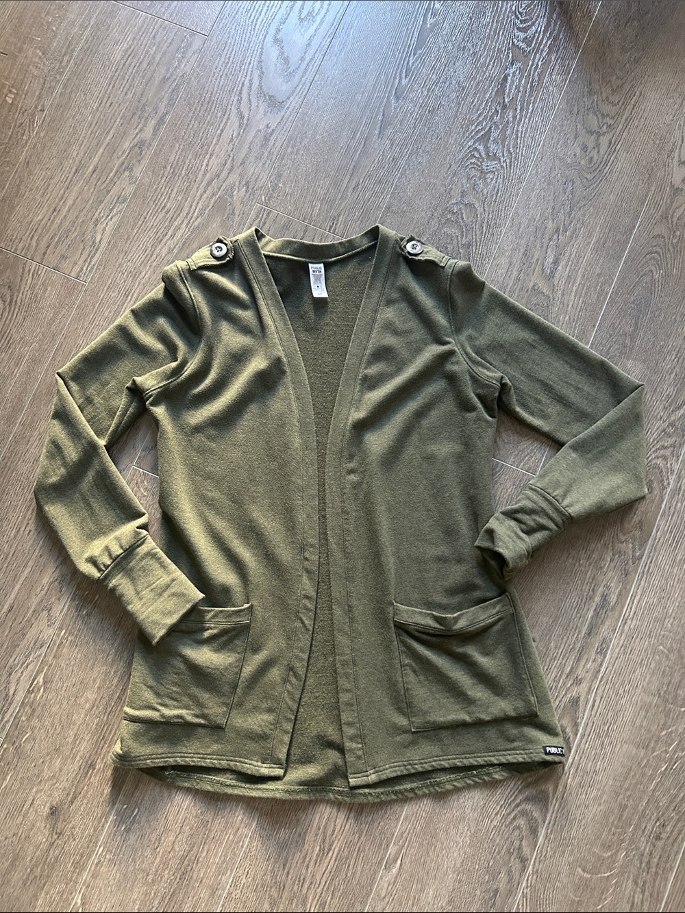 Public Myth Open Cardi Organic Cotton Made in Canada 🇨🇦